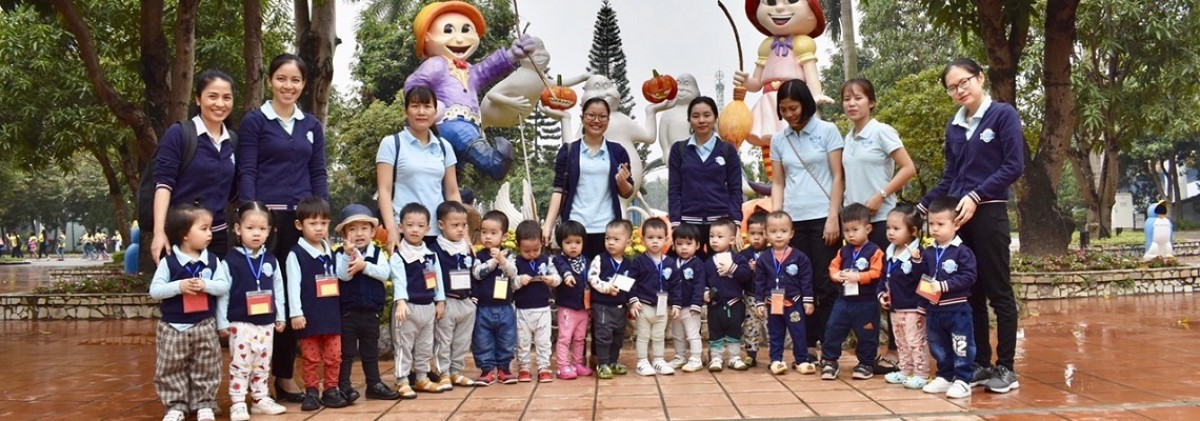 Khám phá công viên Thiên đường Bảo Sơn cùng các bạn nhỏ khối nhà trẻ Peace School